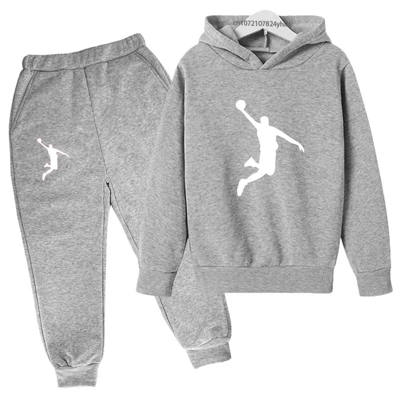Kids Letter Print Hoodie & Pants Tracksuit Set - Image 13