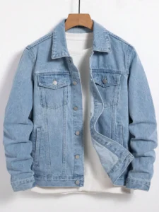 Men's Cotton Denim Jacket for Spring/Autumn