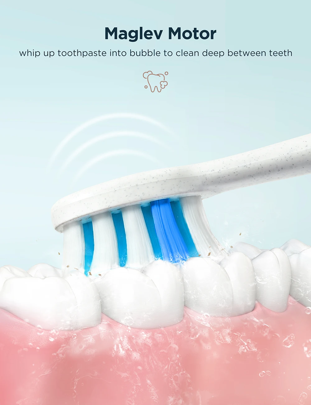 Fairywill Soft Plastic Toothbrush Heads – Compatible with P11, P80 & T9 (4‑16 pcs) - Image 4