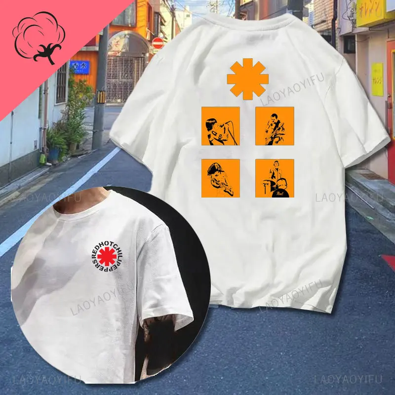 New Red Hot Chili 100%cotton T Shirt Amazing Tees Men Women Clothes Peppers Tour Double-sided Short Sleeve Casual Male T-shirt - Image 21