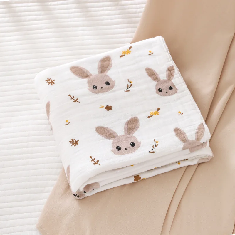 4-Layer Cotton Baby Blanket & Towel - Image 7
