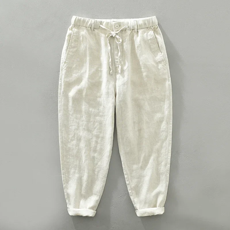 Men's Linen Drawstring Pants, Breathable & Lightweight - Image 8