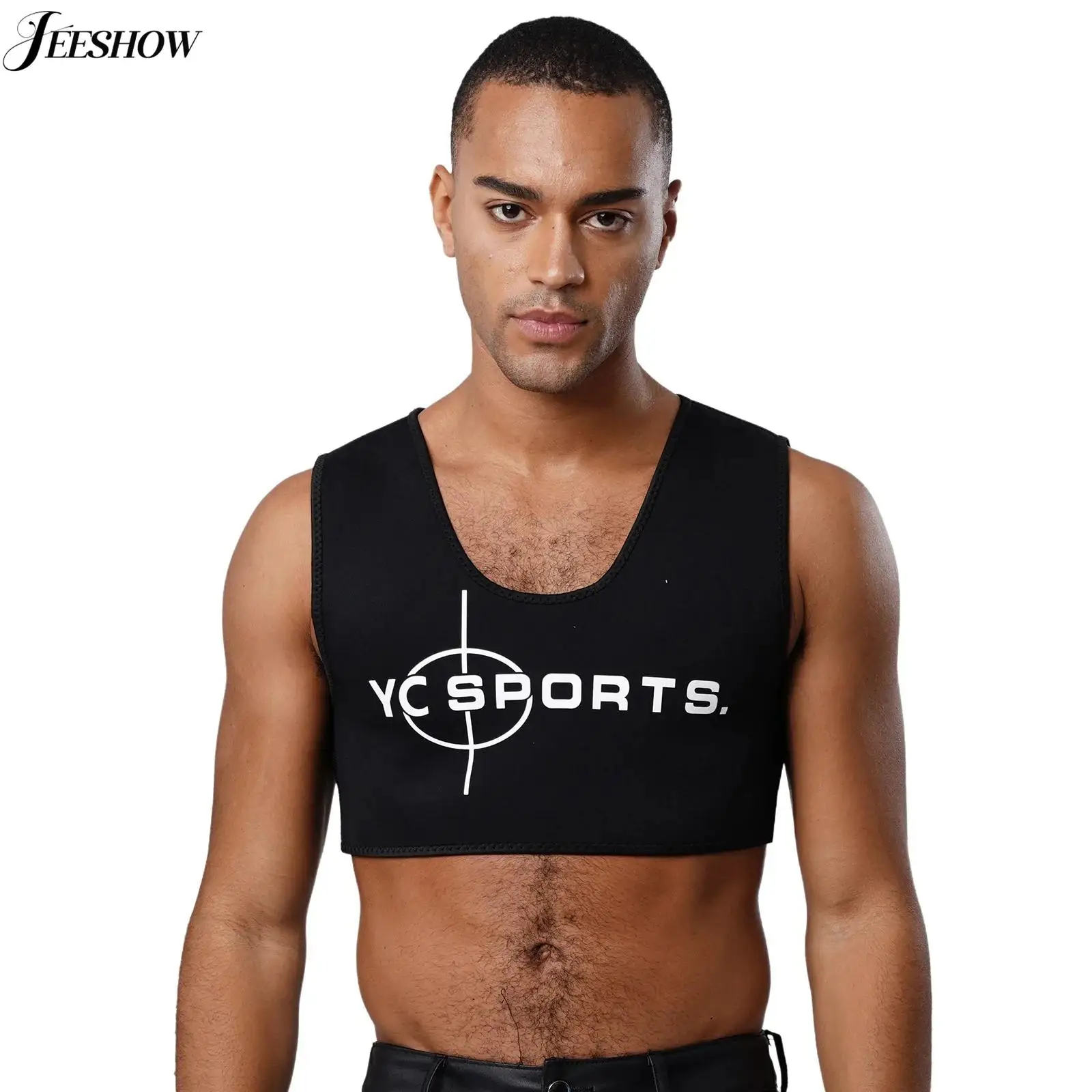Mens Nylon Elastane Sport Vest Top - Image 2