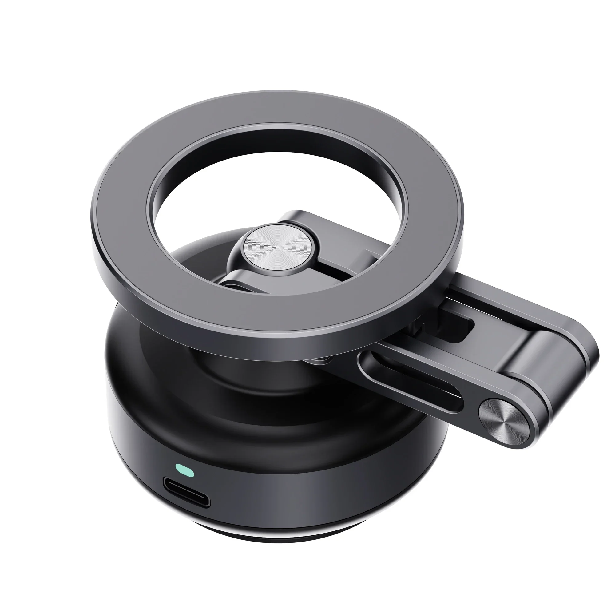 Magnetic Aluminum Phone Holder Vacuum Suction Foldable 360° Rotation - Image 3