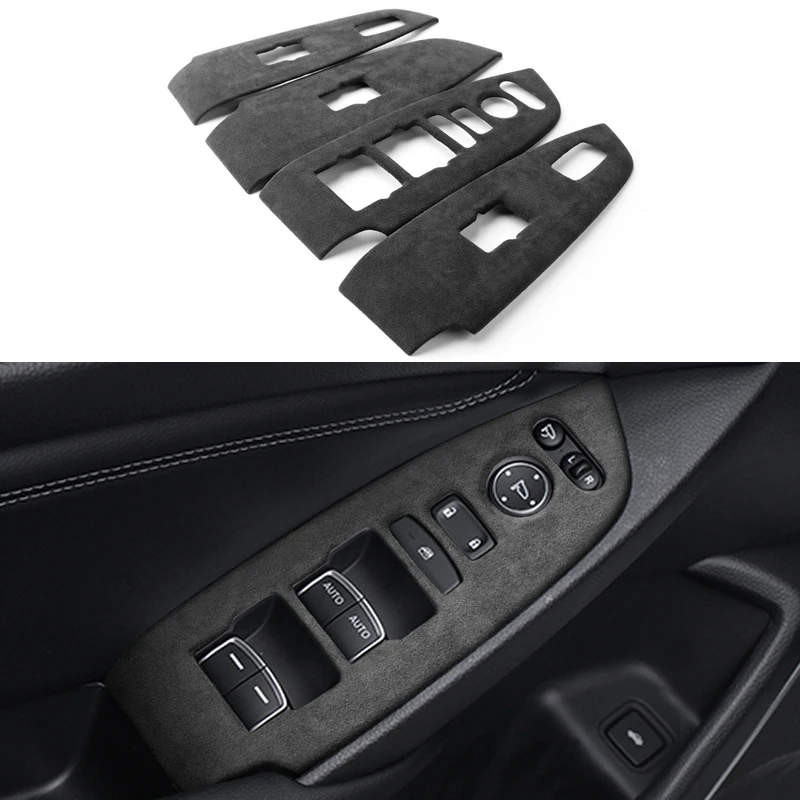 For Honda Accord 2018-2022 Alcantara Car Interior Strips, Center Trim, Gear Knob, Shifter Panel, Window Lift, Armrest Box Lid - Image 9
