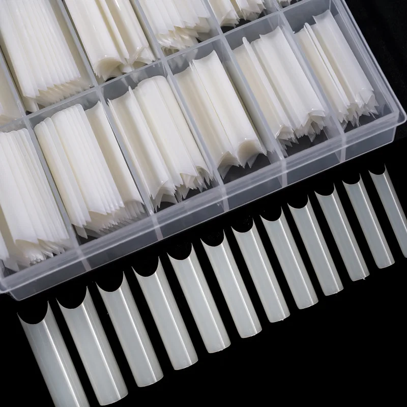 240pcs Plastic False Nail Tips – Square, Extra‑Long Coffin & Cover - Image 7