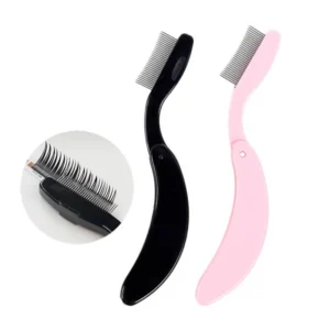 Ultra-fine Stainless Steel Spike Lash Comb – Foldable Handle for Extensions