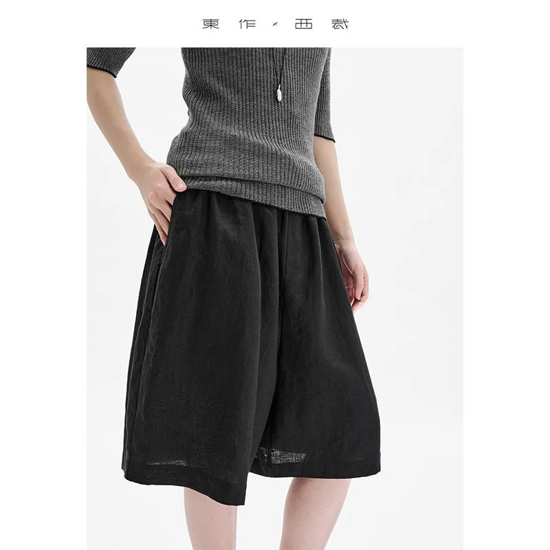 Women's Hemp Shorts with Drawstring Waist - Image 2