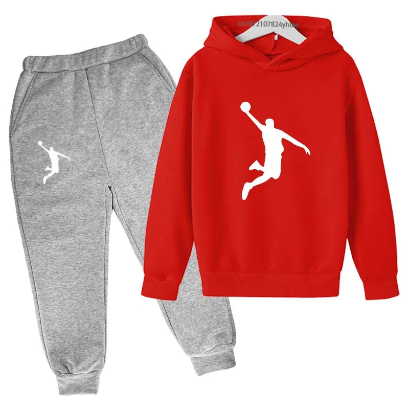 Kids Letter Print Hoodie & Pants Tracksuit Set - Image 7