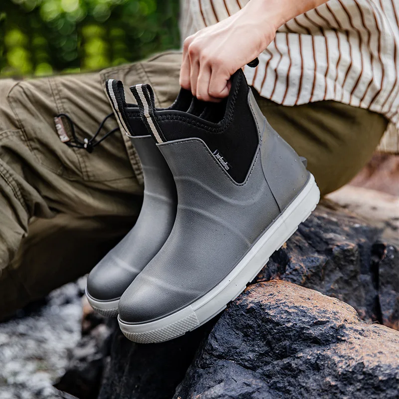 Men's PVC Slip-On Rain Boots – Waterproof, Anti‑Slip Rubber Outsole - Image 6