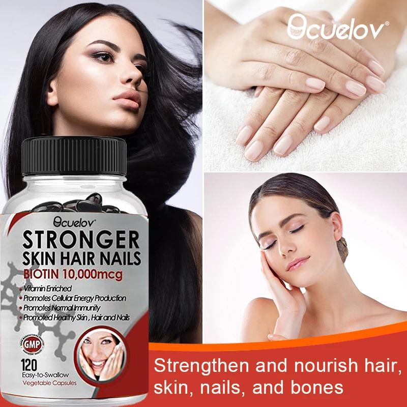 High-Potency 10,000 mcg Biotin Capsules with Collagen & Keratin – Supports Hair, Skin & Nails - Image 5