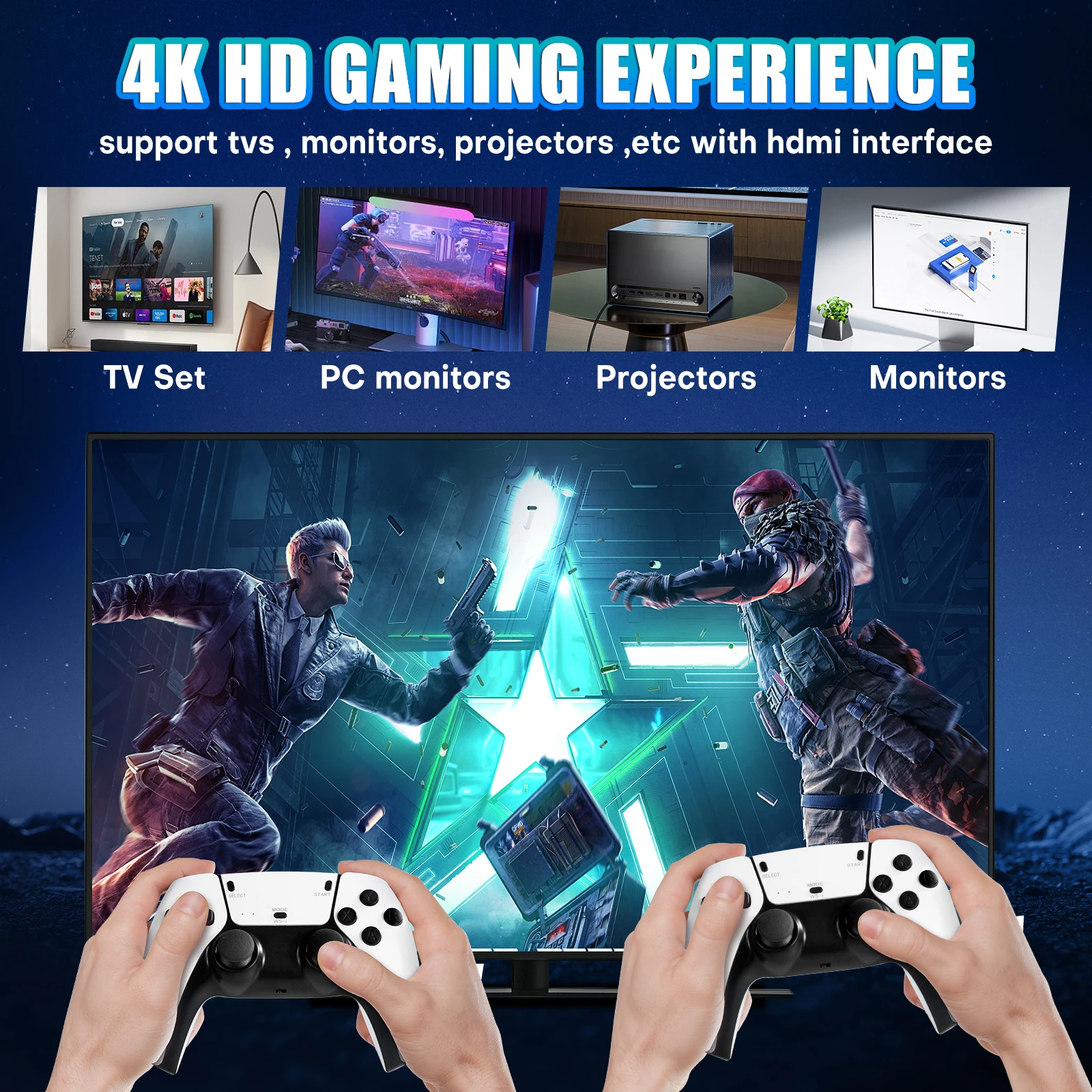 M15 Retro Gaming Console Stick – 20,000+ Games, 4K HDMI, Dual Wireless Controllers - Image 4