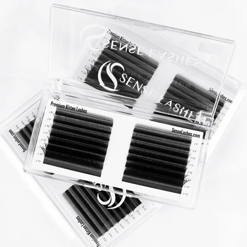 Sense Lashes YY Shape Synthetic Eyelash 0.07 mm, 16‑Row Kitten Lashes - Image 6