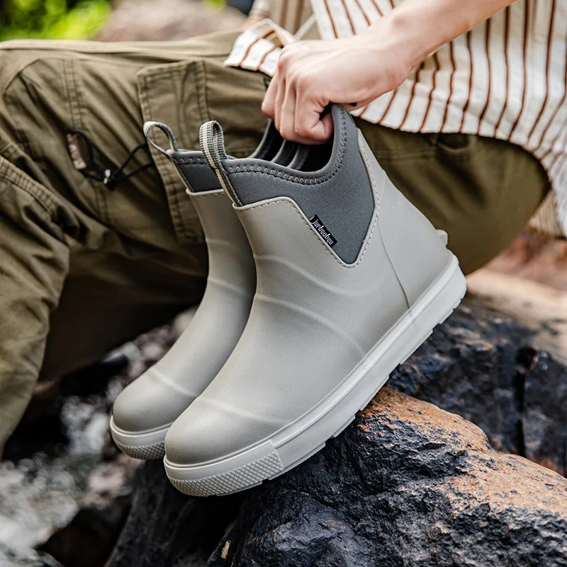 Men's PVC Slip-On Rain Boots – Waterproof, Anti‑Slip Rubber Outsole - Image 9