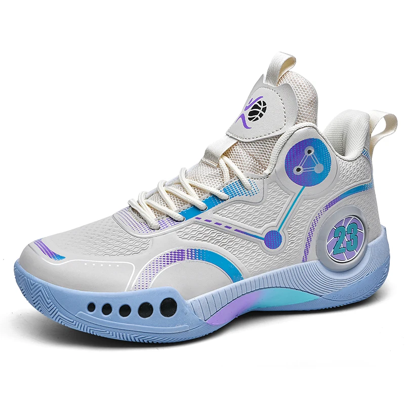 High‑Top Air Mesh Basketball Shoes – Breathable Lace‑Up Sneakers for Men & Women - Image 4