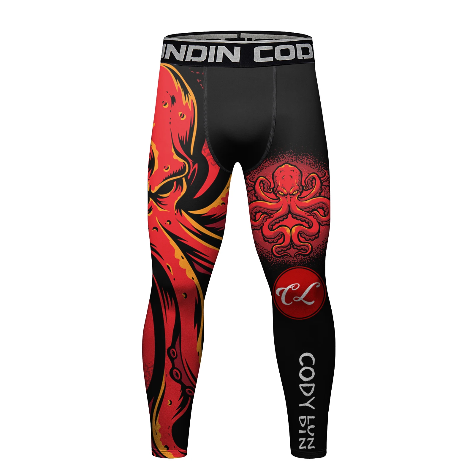 Men's BJJ Spats Leggings - Moisture Wicking Polyester - Image 25