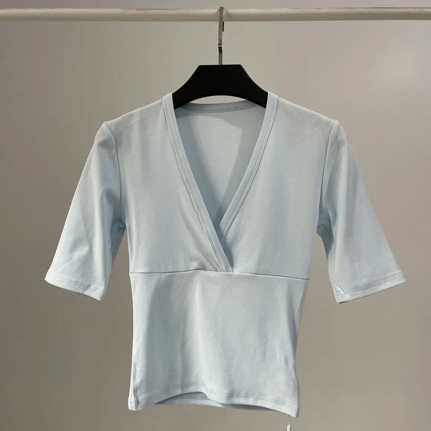 Women's V-Neck Cotton Crop Tee - view 7