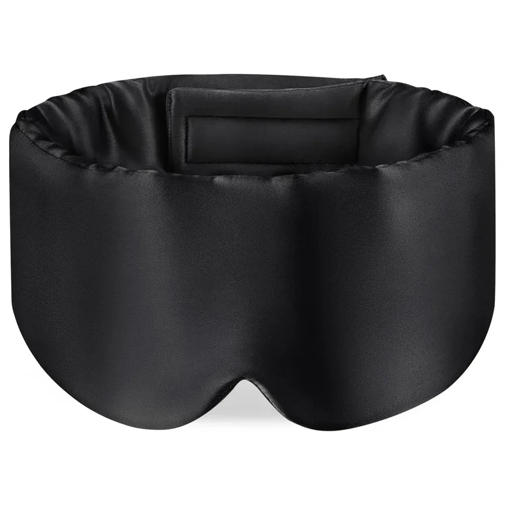 Mulberry Silk Light-Blocking Sleep Mask, Adjustable Velcro & Nose Wing - Image 8