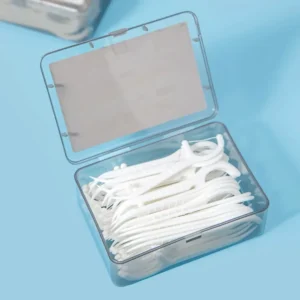 Individually Wrapped Dental Floss Picks – 8x6x3 cm Plastic Pack of 12