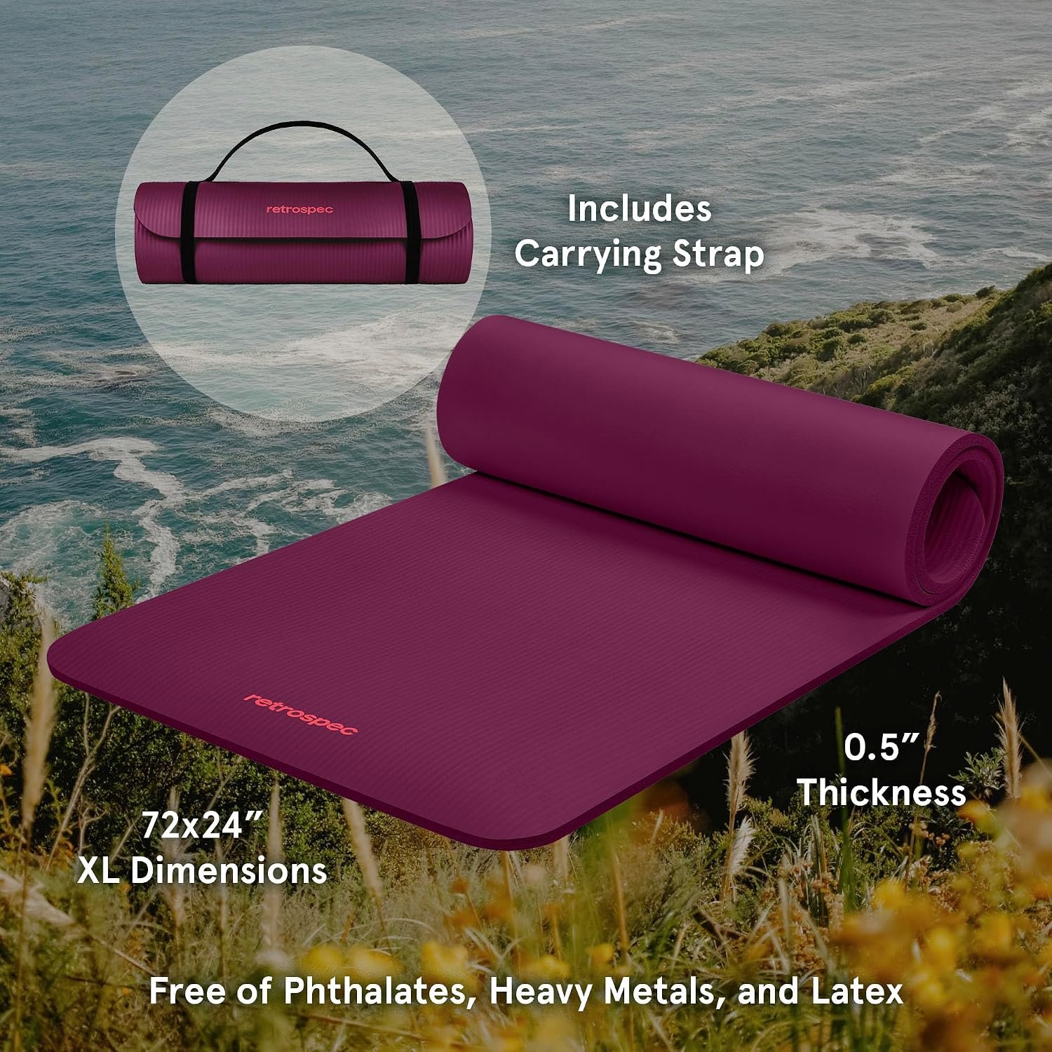 Yoga Mat with Carry Strap - Image 2
